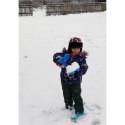 Śnieżkomat ballmaker snowball do robienia kulek śnieżnych podwójny niebieski
