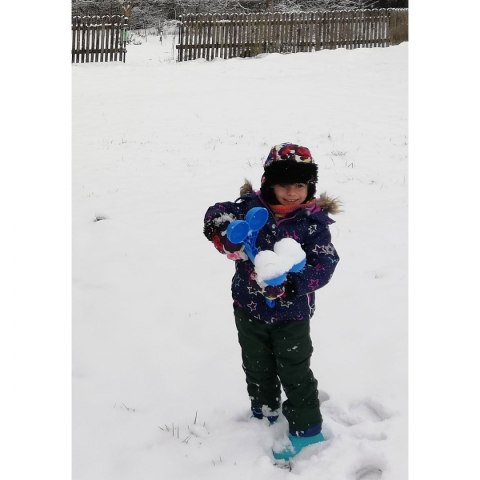 Śnieżkomat ballmaker snowball do robienia kulek śnieżnych podwójny niebieski Śnieżkomat ballmaker snowball do robienia kulek śnieżnych podwójny niebieski