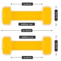MAXXIVA Zestaw hantli winylowych 2 x 1 kg, żółty MAXXIVA®