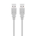 Kabel USB (2.0), USB A M- USB A M, 1.8m, szary, High Speed