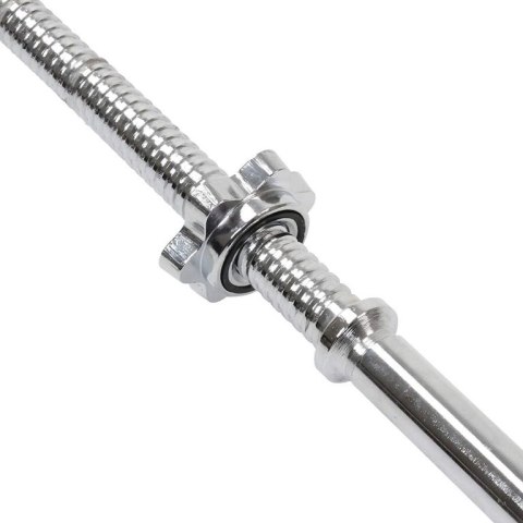 Physionics Chromowany gryf do hantli 120 cm + gwiaździste Physionics Physionics Chromowany gryf do hantli 120 cm + gwiaździste Physionics