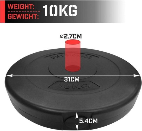Physionics Zestaw obciążeń 2 x 2,5 kg, 30/31 mm Physionics Physionics Zestaw obciążeń 2 x 2,5 kg, 30/31 mm Physionics