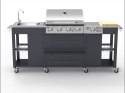 CATTARA Kuchnia ogrodowa z grillem gazowym VICENZA 2m x 0,6m Cattara
