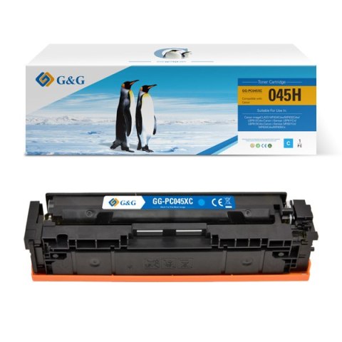 G&G kompatybilny toner z 045HC, cyan, 2200s, NT-PC045XC, dla Canon MF634Cdw, MF632Cdw, LBP612Cdw, LBP611Cn, LBP613Cdw, N