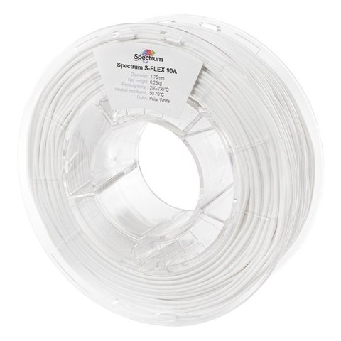 Spectrum 3D filament, S-Flex 90A, 1,75mm, 250g, 80261, polar white