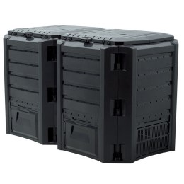 Kompostownik ogrodowy Ekobat segmentowy module compogreen 800 L czarny