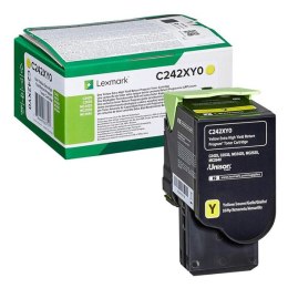 Lexmark oryginalny toner C242XY0, yellow, 3500s, extra duża pojemność, return, Lexmark C2425dw,C2535dw,MC2425adw,MC2535adwe,MC26