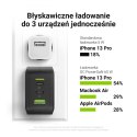 Ładowarka sieciowa Green Cell GC PowerGaN 65W (2x USB-C Power Delivery, 1x USB-A kompatybilne z Quick Charge 3.0)