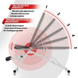 Physionics Wielofunkcyjna ławka treningowa + hantle 40 kg