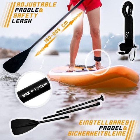 Physionics Nadmuchiwany paddleboard, 320 x 80 x 15 cm, po Physionics Physionics Nadmuchiwany paddleboard, 320 x 80 x 15 cm, po Physionics