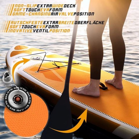 Physionics Nadmuchiwany paddleboard, 320 x 80 x 15 cm, po Physionics Physionics Nadmuchiwany paddleboard, 320 x 80 x 15 cm, po Physionics