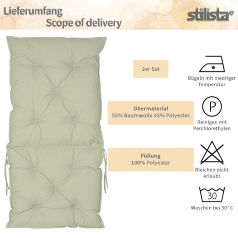 STILISTA Zestaw 2 poduszek do krzeseł niskich, kremowy Stilista STILISTA Zestaw 2 poduszek do krzeseł niskich, kremowy Stilista